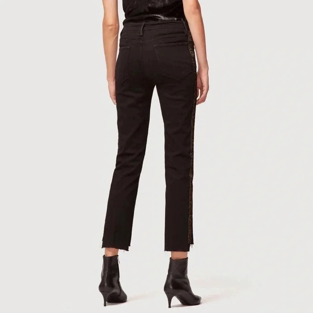 FRAME DENIM Le High Straight Jeans Velvet Tux Ray Stagger Women's Size 25 - Picture 3 of 13